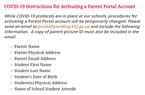 Parent Portal Instructions 